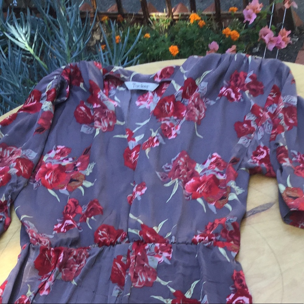 Tucker silk dress